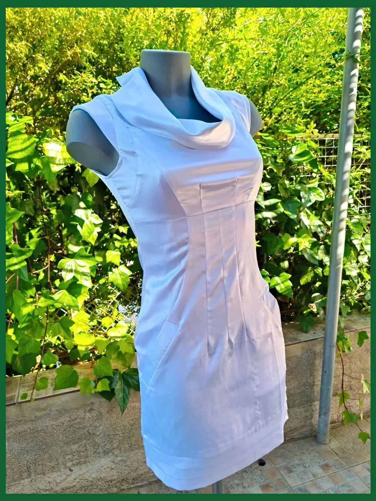 Vestido de Satén Blanco con Cuello Capucha - Floyd by Smith (Talla S) 🌈 – Floyd by Smith – taille S / 36 / 8 2