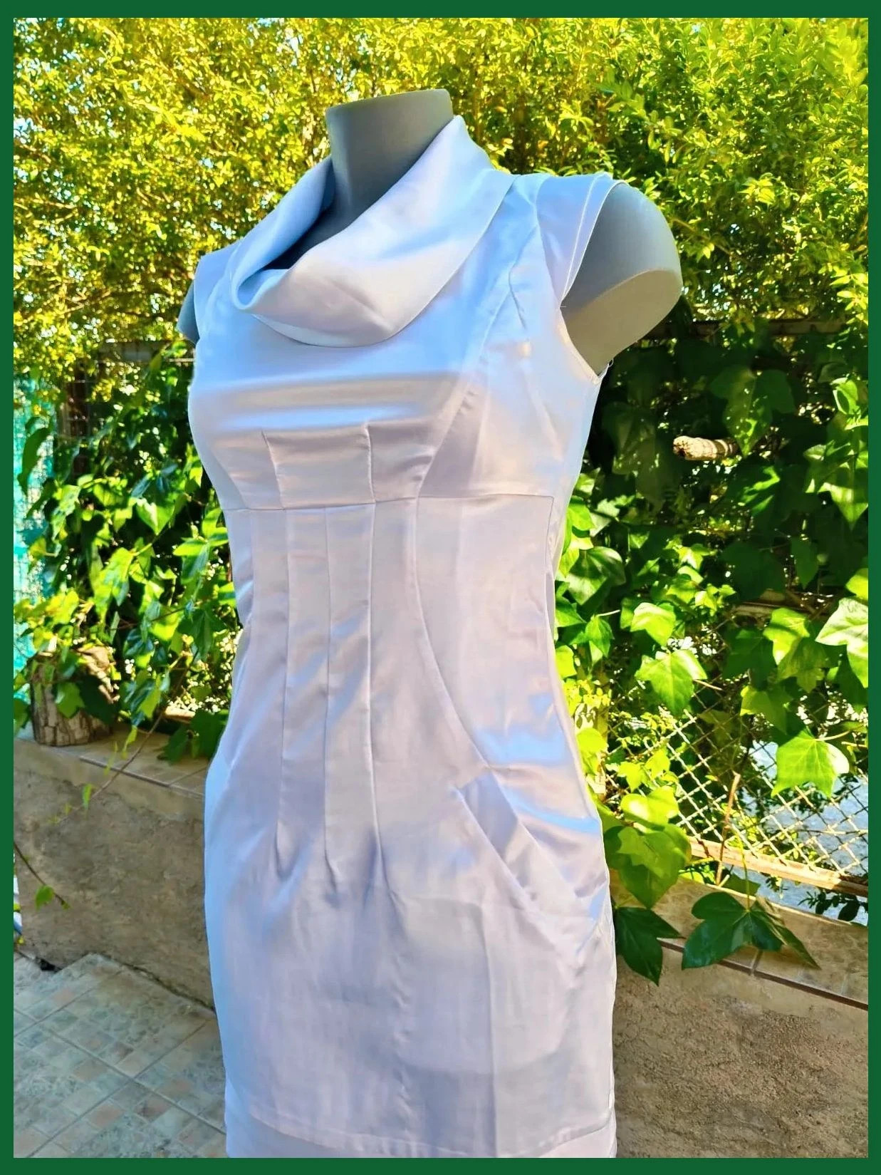 Vestido de Satén Blanco con Cuello Capucha - Floyd by Smith (Talla S) 🌈 – Floyd by Smith – taille S / 36 / 8 3