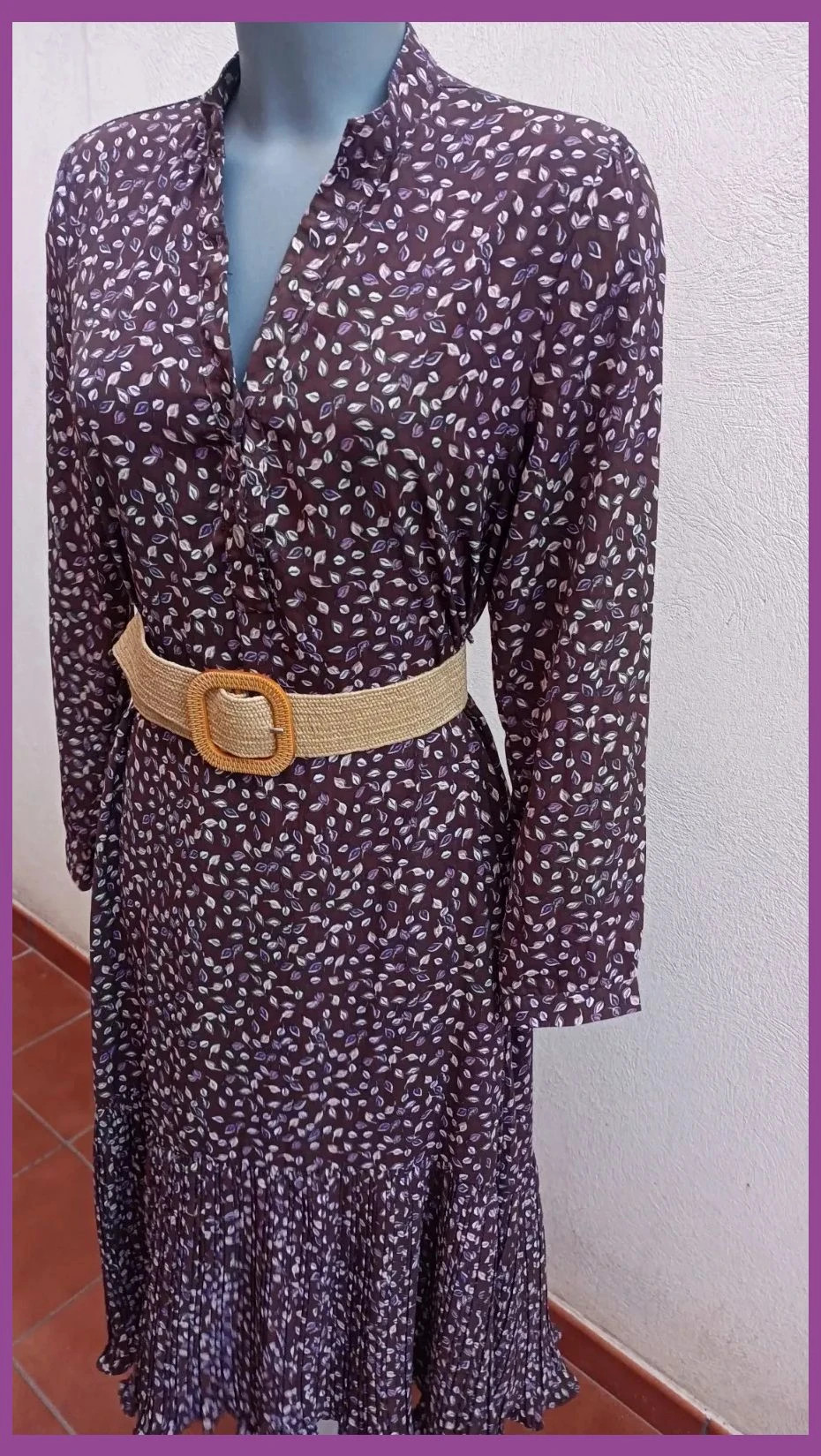 Vestido mini estampado hojas 🍀 – Wiya – taille Taille unique 4