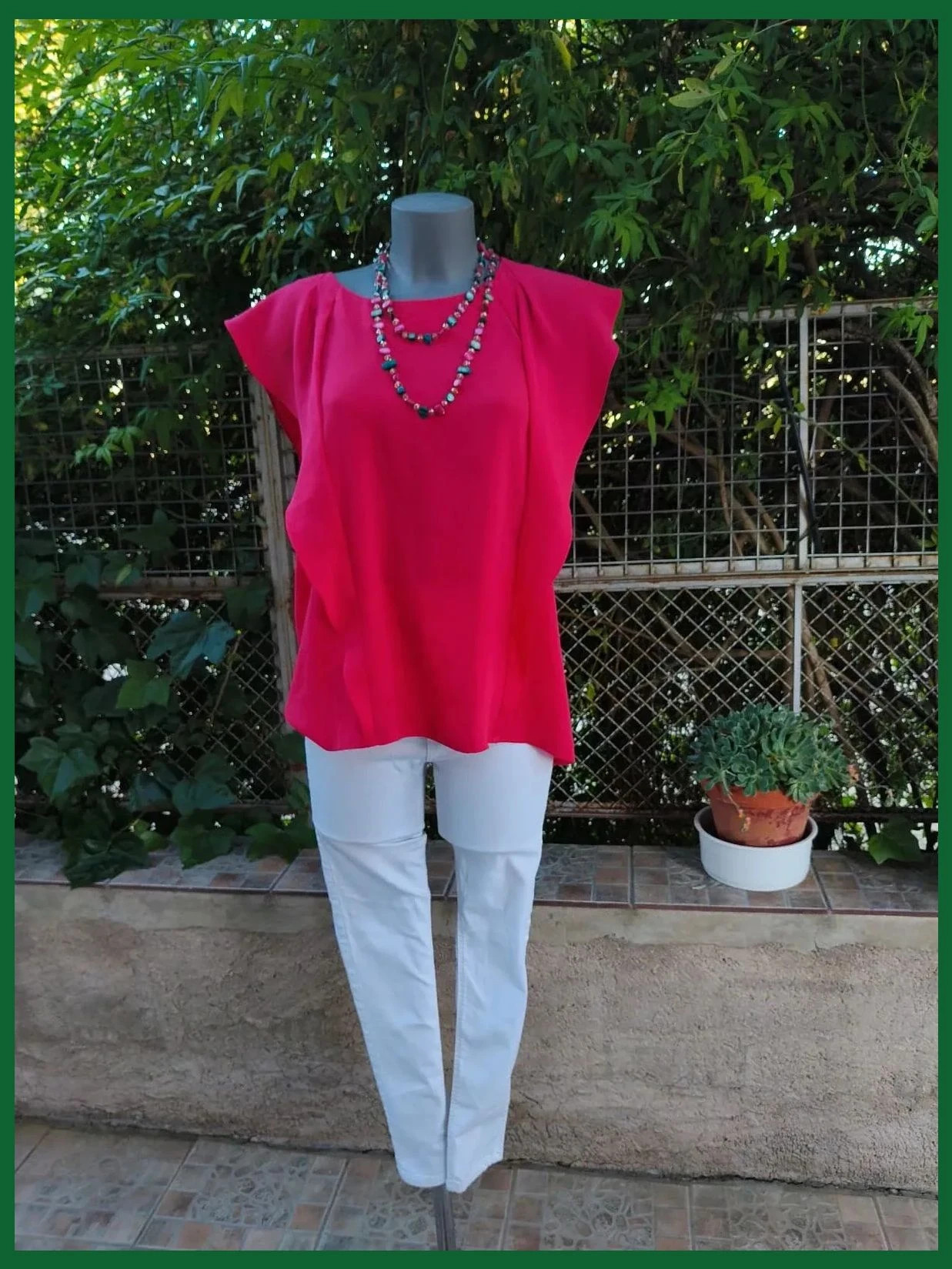 Blusa Elegante Fucsia - Talla L 🌈