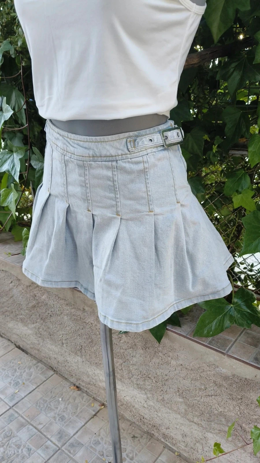 Minifalda Vaquera Tablas Mango (MNG) - Estilo Y2K 🌈 – Mango – taille L / 40 / 12 4