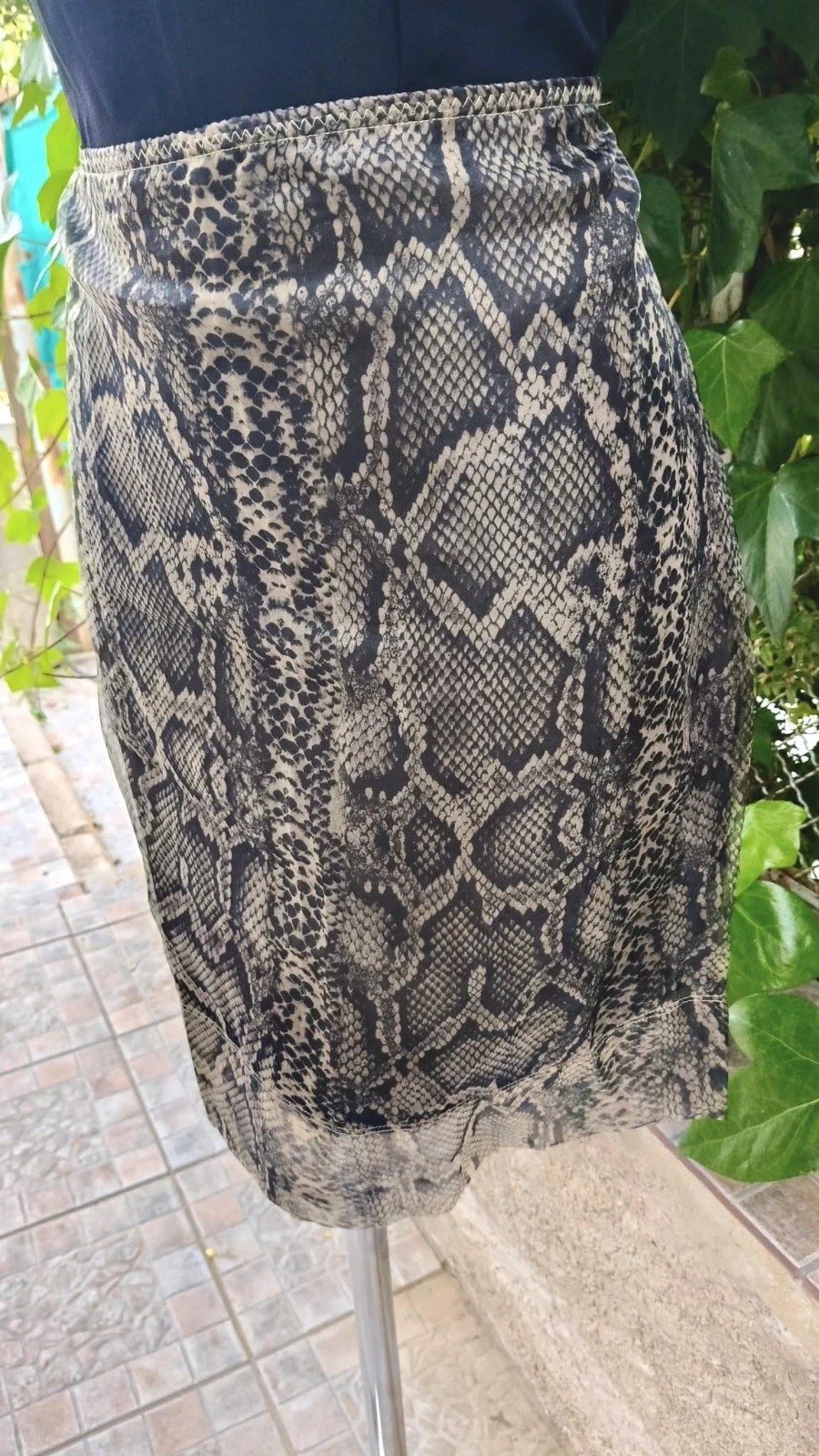 Falda Mini Mango verde - Estampado de Serpiente 🐍 – Mango – taille L / 40 / 12 5