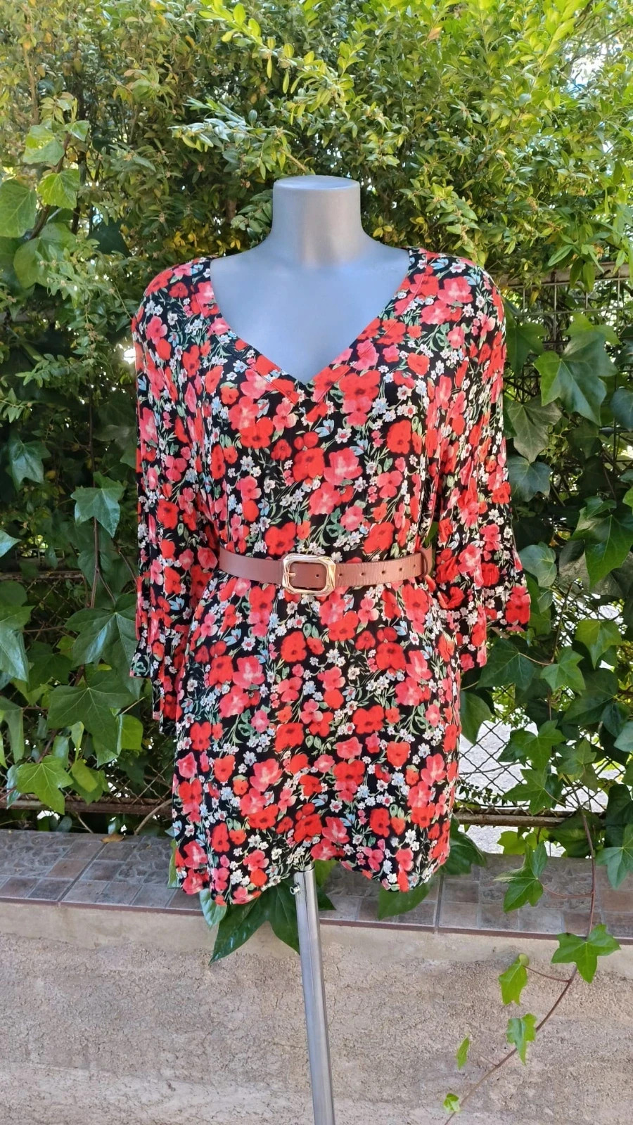 Mini Vestido Floral Zizzi - Talla L (Curvy) 🌈