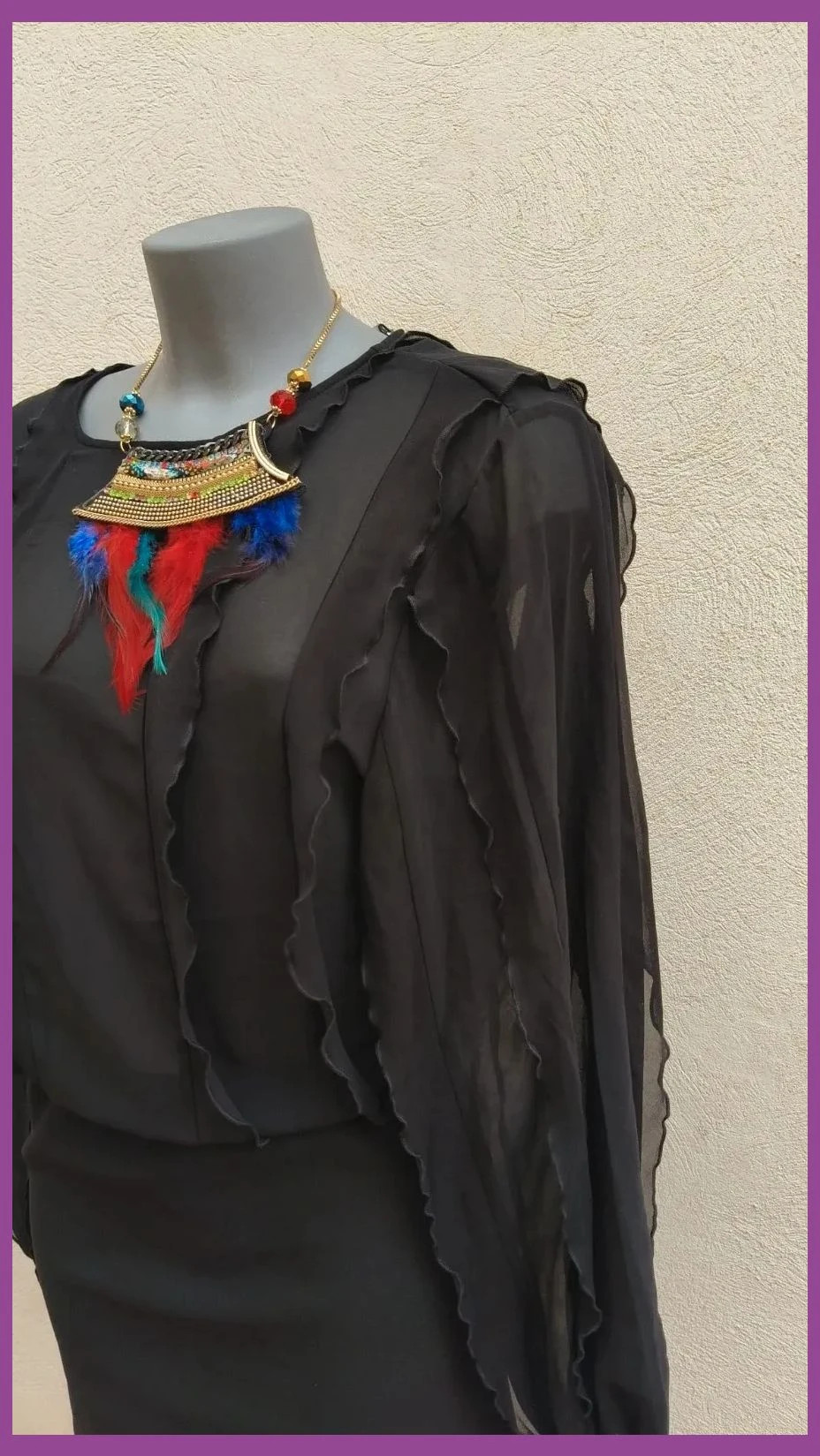 Vestido corto negro Zara - Mangas vaporosas y volantes - Talla M 🌈 – Zara – taille M / 38 / 10 3