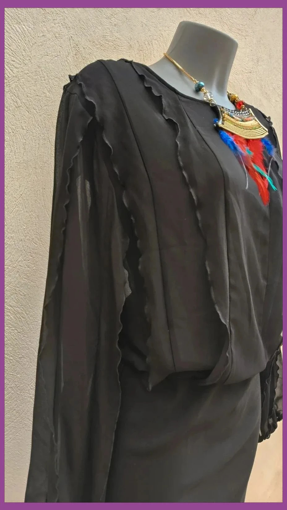 Vestido corto negro Zara - Mangas vaporosas y volantes - Talla M 🌈 – Zara – taille M / 38 / 10 5