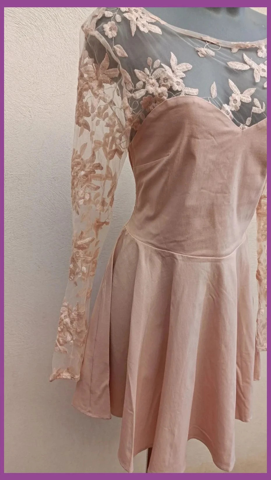 Vestido de Fiesta Rosa Empolvado con Encaje y Tul 🌈 – Paparazzi Fashion – taille XXL / 44 / 16 3