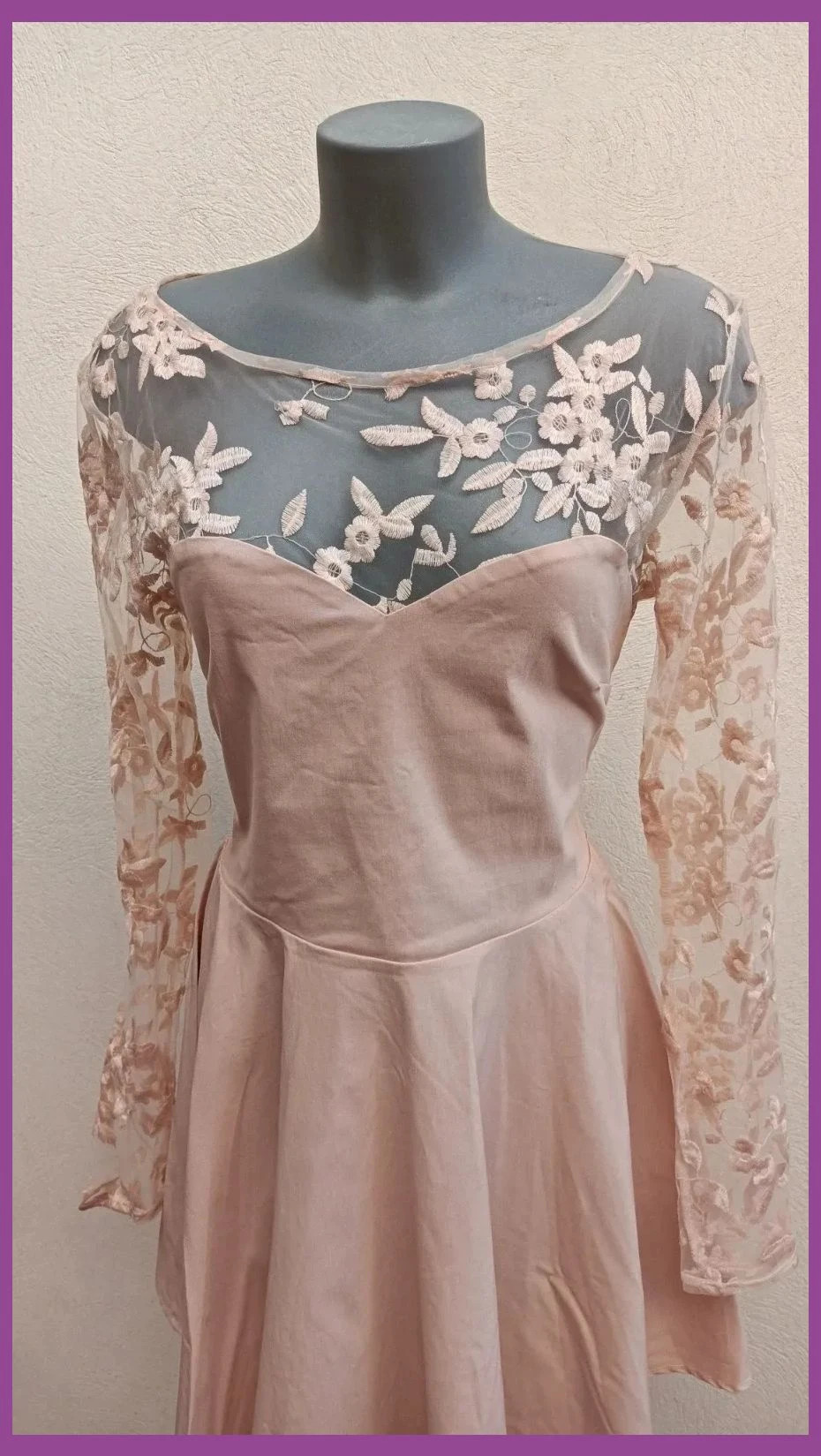 Vestido de Fiesta Rosa Empolvado con Encaje y Tul 🌈 – Paparazzi Fashion – taille XXL / 44 / 16 2