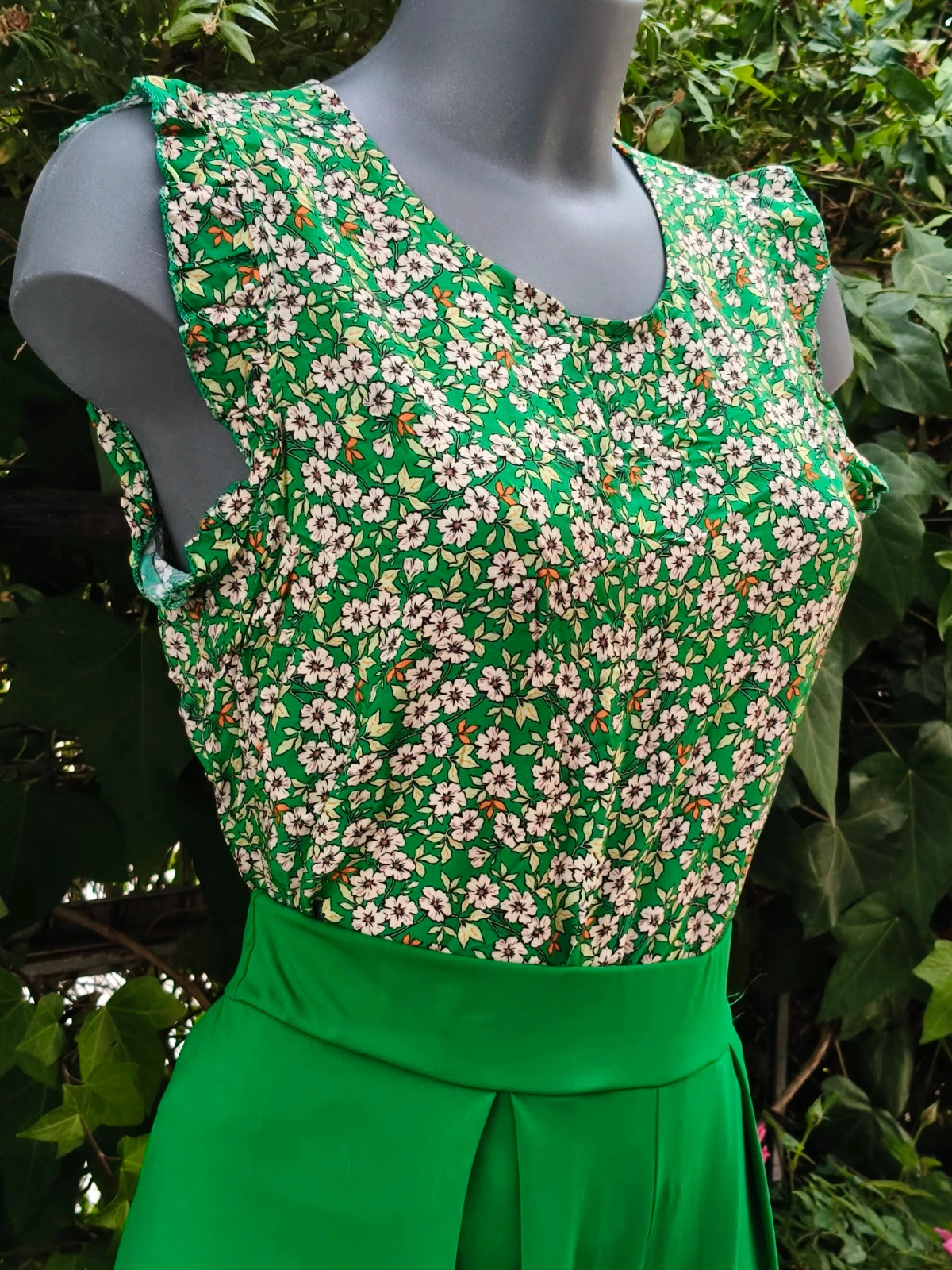 Blusa de Flores Verdes Made in Italy 🌈 – M-Made in Italy – taille M / 38 / 10 2