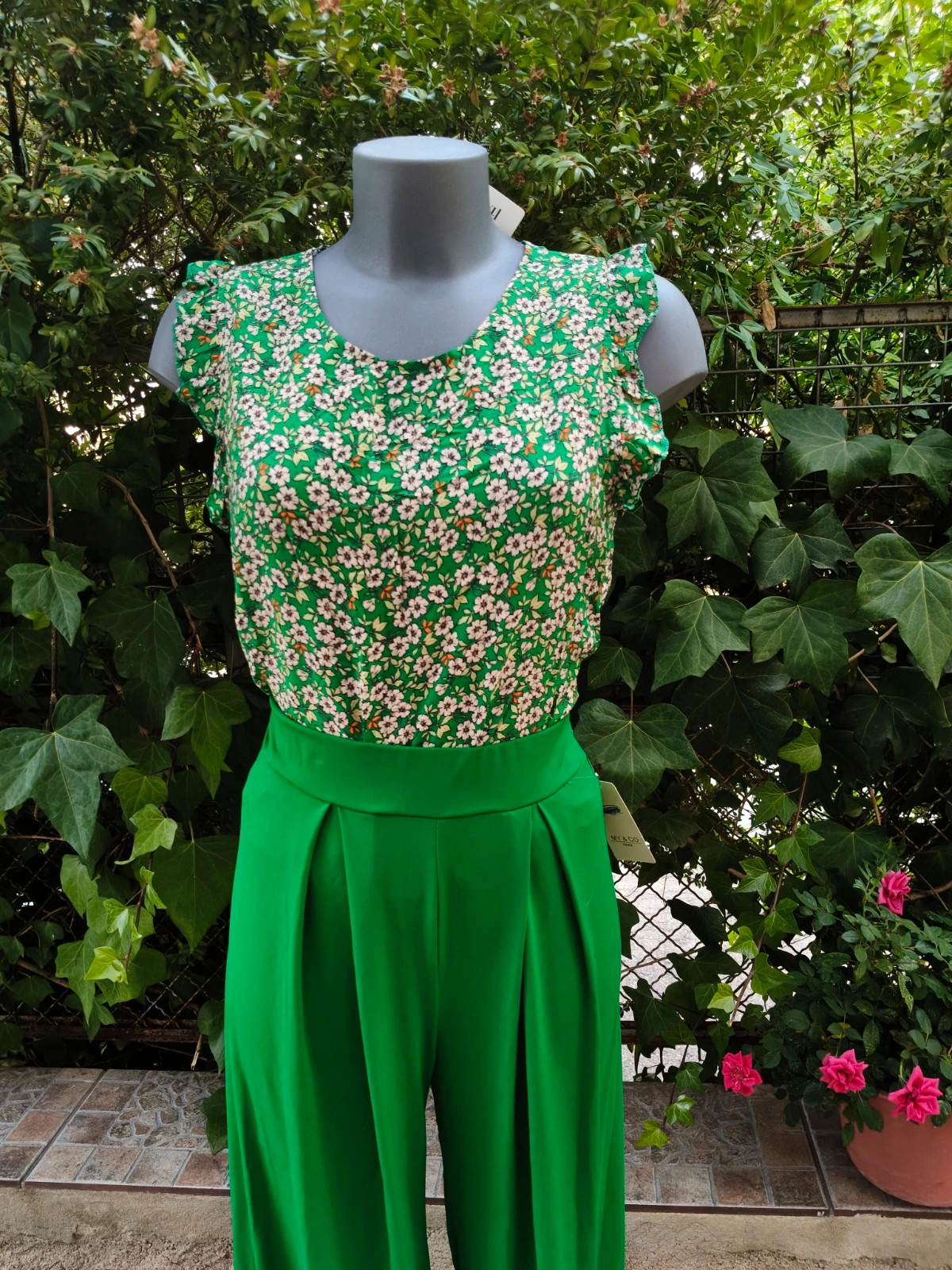 Blusa de Flores Verdes Made in Italy 🌈