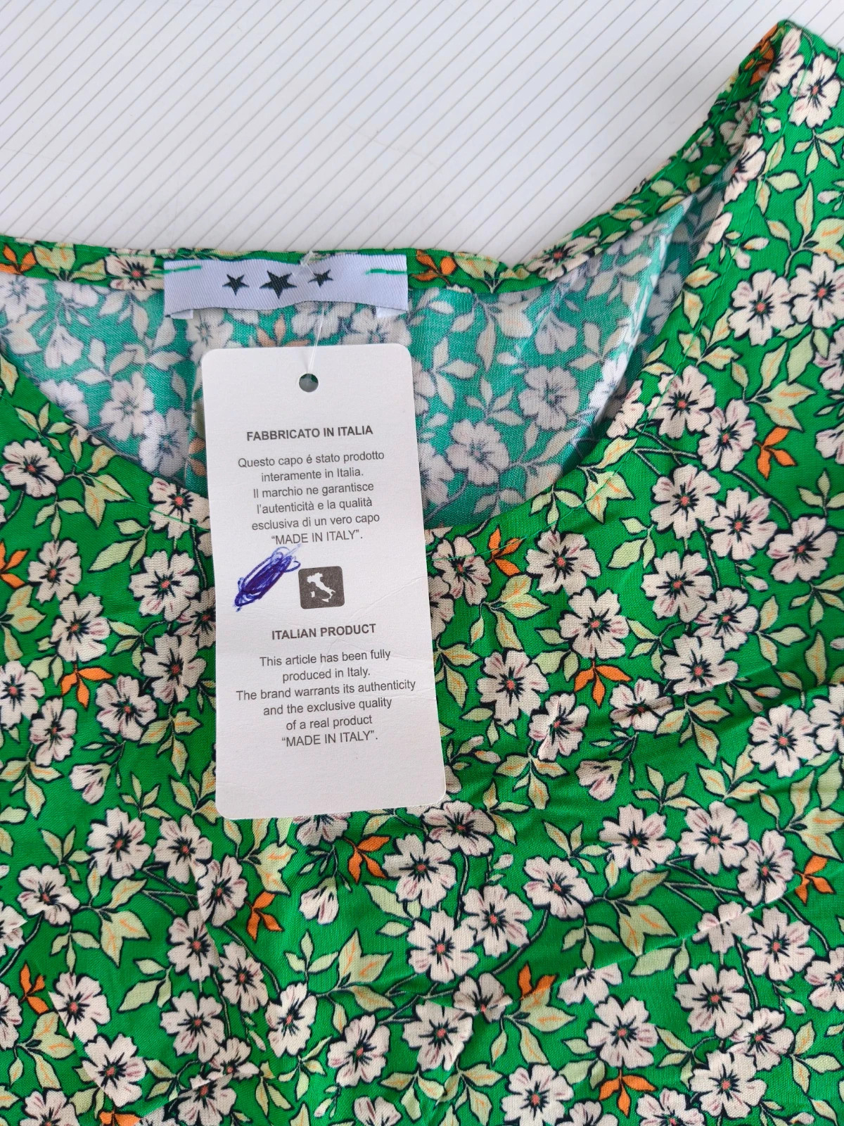 Blusa de Flores Verdes Made in Italy 🌈 – M-Made in Italy – taille M / 38 / 10 5