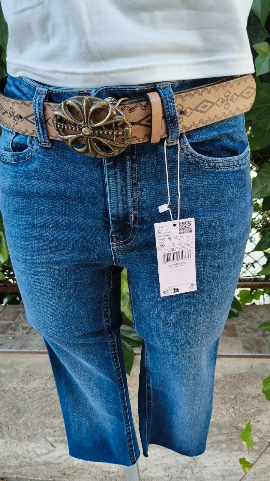 Jeans Skinny Mango - Mid-Waist & Cropped (Talla 36) 🌈 – Mango – taille S / 36 / 8 5