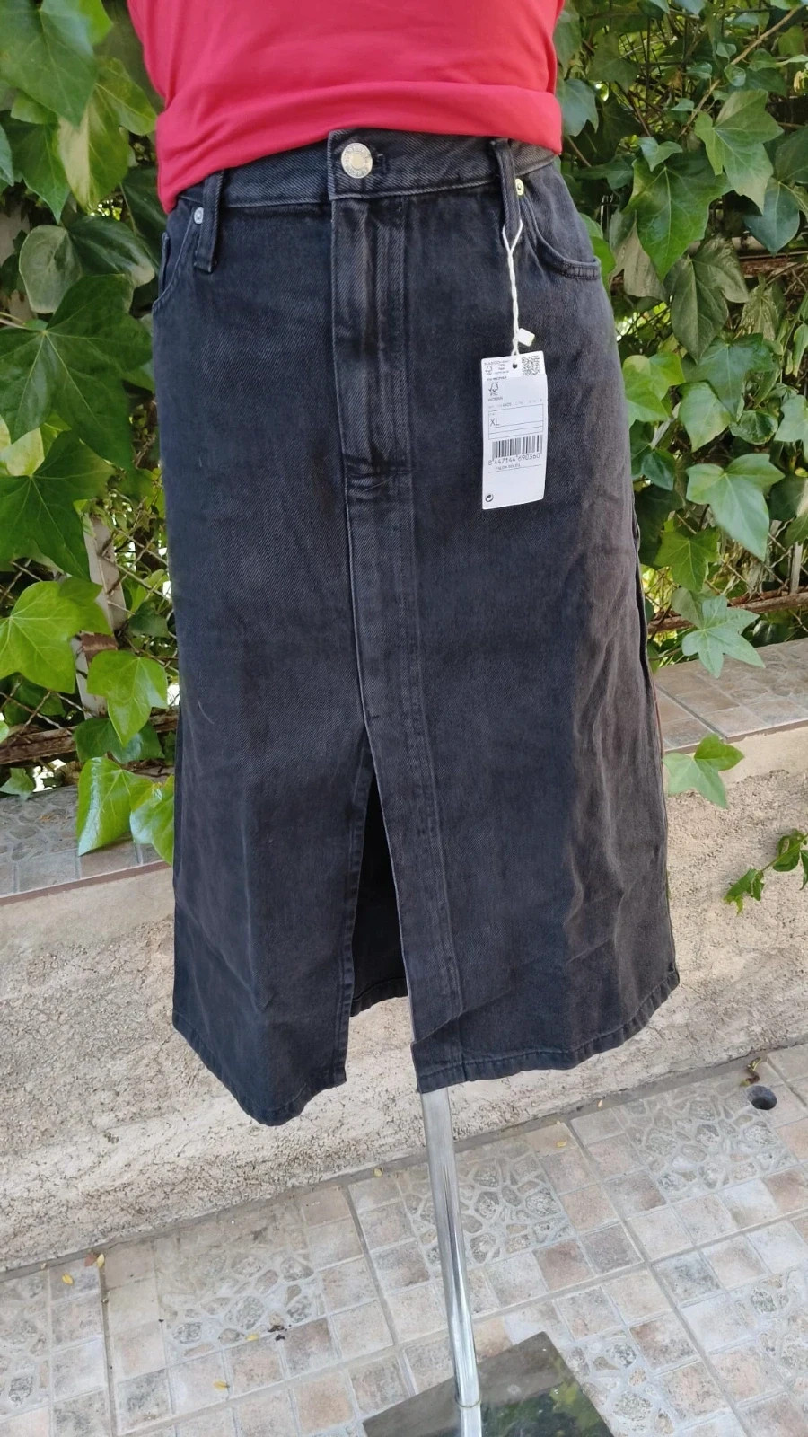 Falda Midi Denim Negra - Mango 🥭 – Mango – taille XL / 42 / 14 2