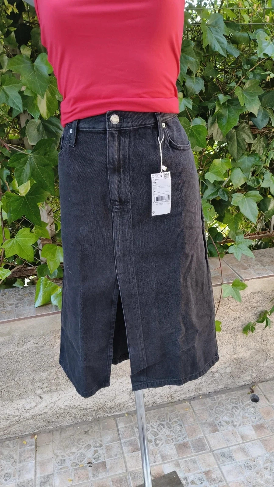Falda Midi Denim Negra - Mango 🥭 – Mango – taille XL / 42 / 14 4