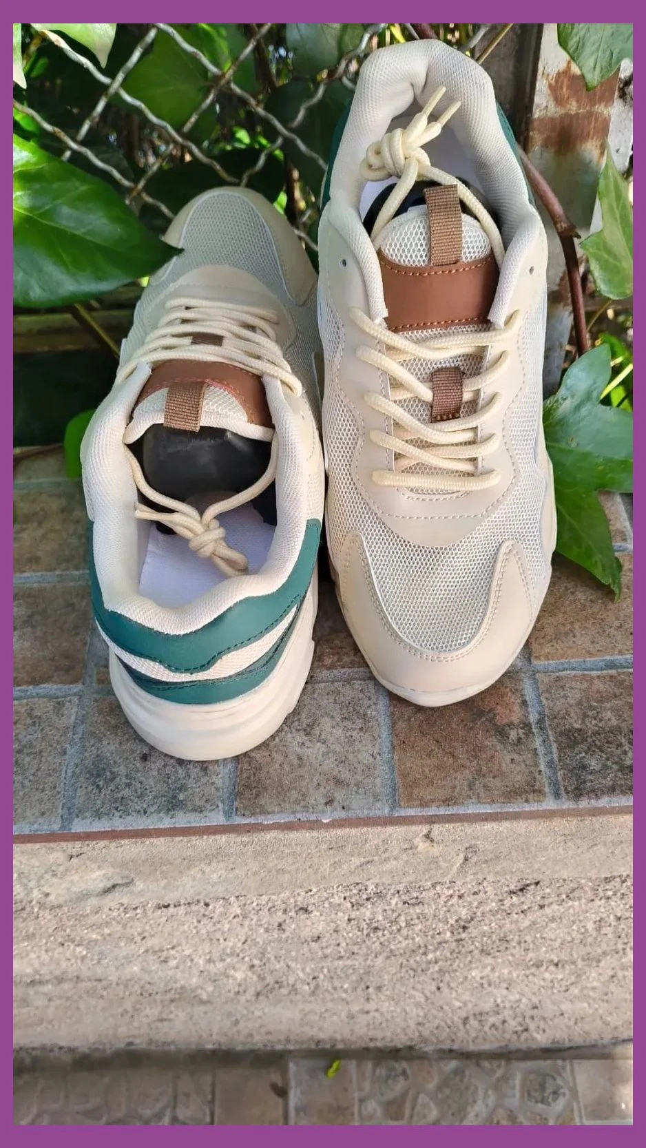 Deportivas Casual Beige & Green - Talla 40 🌈 – Sport – taille 40 5