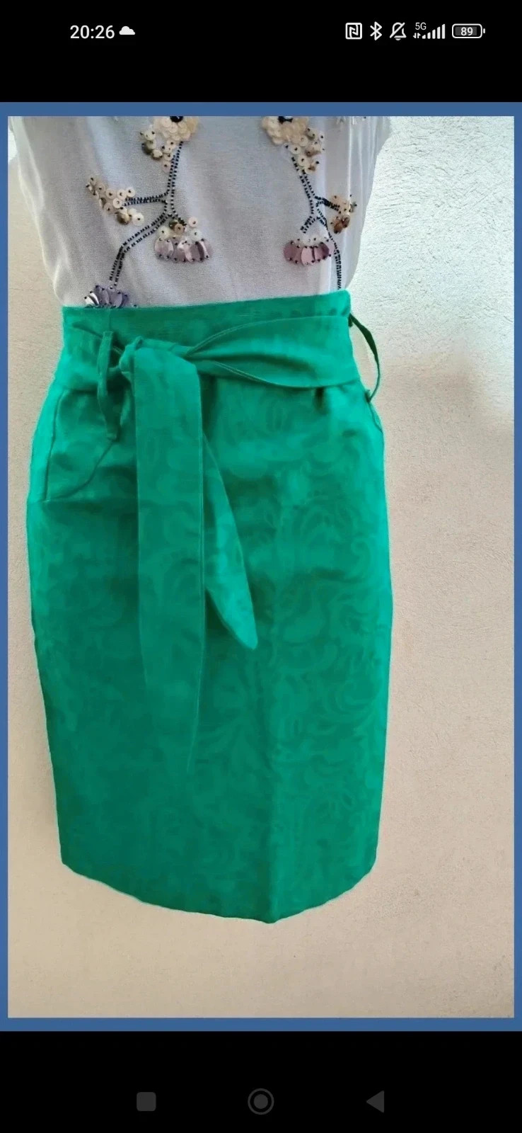 Falda de Tubo Elegante Verde Esmeralda – Talla 44 – Festa – taille XXL / 44 / 16 5