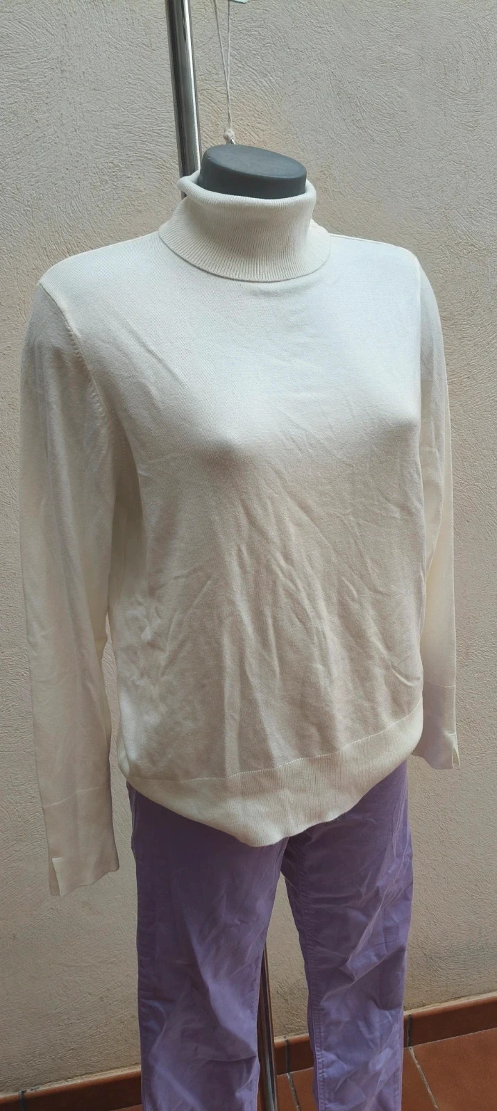 Jersey fino de cuello alto C&A - Talla L (40) - Blanco/Marfil 😍 – C&A – taille L / 40 / 12 2