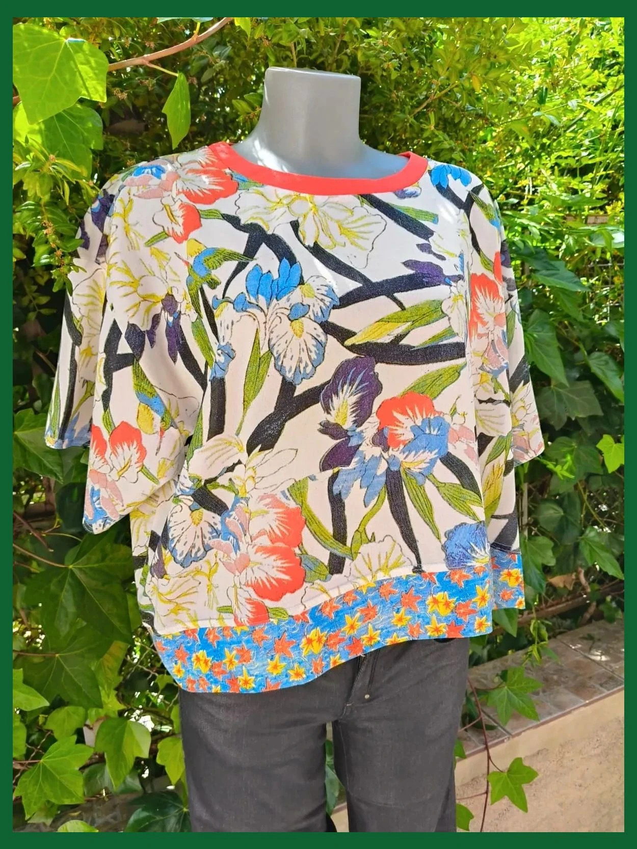 Blusa fluida floral multicolor / Top oversize Zara T.M – Zara – taille M / 38 / 10 4