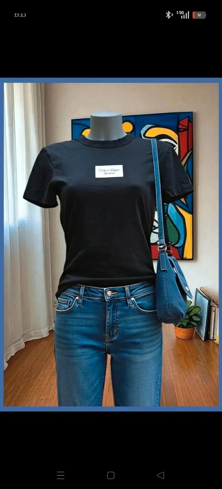 Camiseta Calvin Klein Jeans negra talla S 🌈