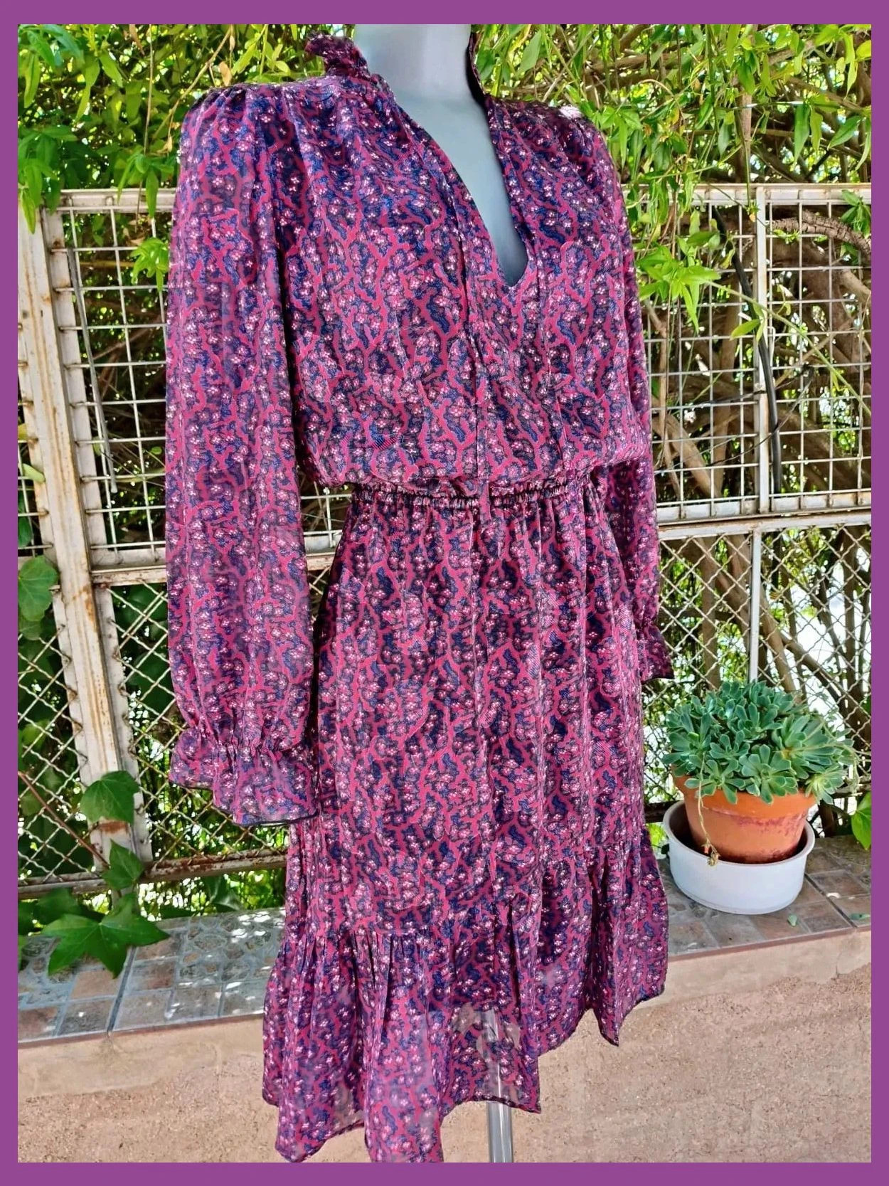 Precioso Vestido Midi Estampado - Navy Paris (Talla Única / U) 🌈 – Navy Paris – taille Taille unique 3