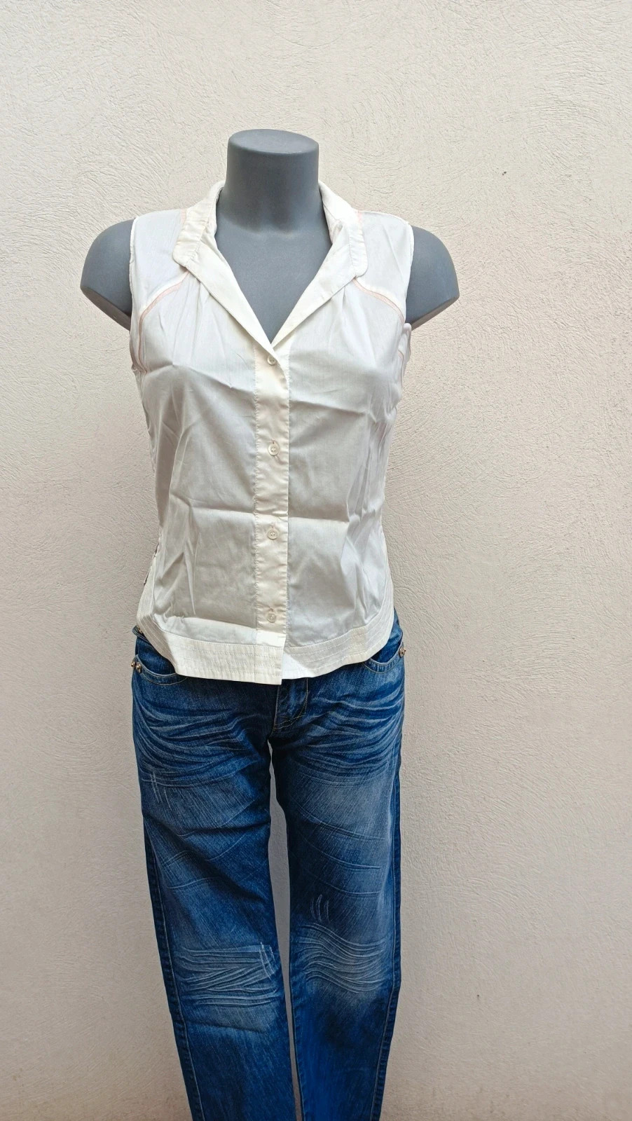 Camisa Roberto Verino sin mangas - Talla 38 - Estilo Romántico 🌈