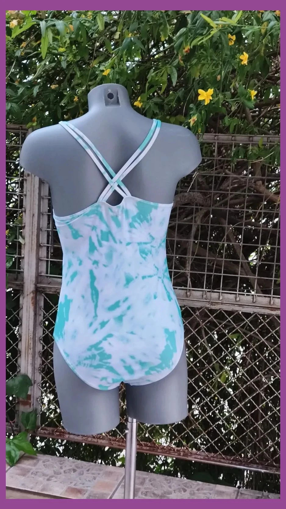 Bañador "Aloha" Tie-Dye – Verde Agua y Blanco 🌈 – La Boutique – taille S / 36 / 8 5