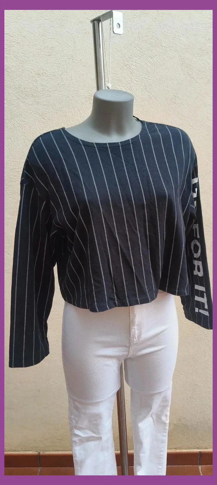 Crop top de rayas con espalda abierta Zara - Talla S 🌈 – Zara – taille S / 36 / 8 2