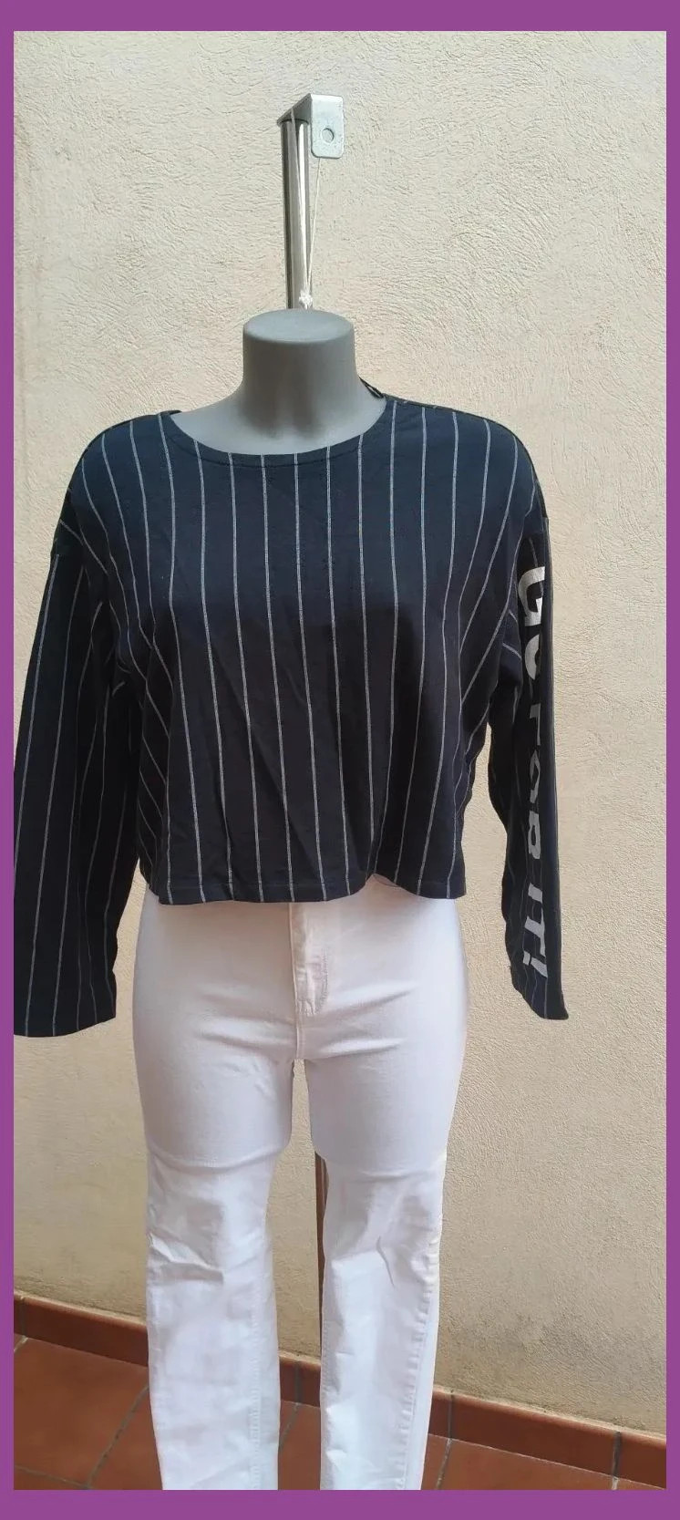 Crop top de rayas con espalda abierta Zara - Talla S 🌈 – Zara – taille S / 36 / 8