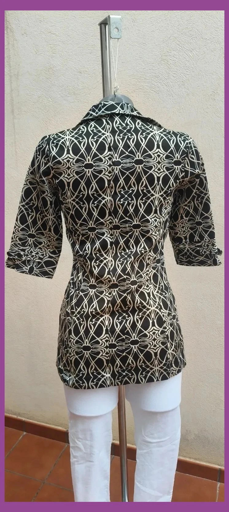 Camisa Estampada Geométrica Zara Basic – Talla S – Zara – taille S / 36 / 8 4