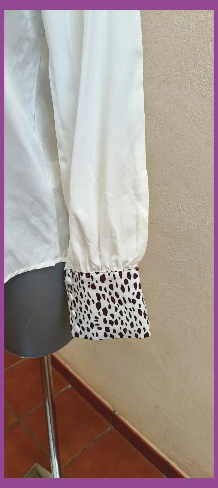 Blusa Blanca con Contrastes Animal Print 🌈 – La Boutique – taille M / 38 / 10 5