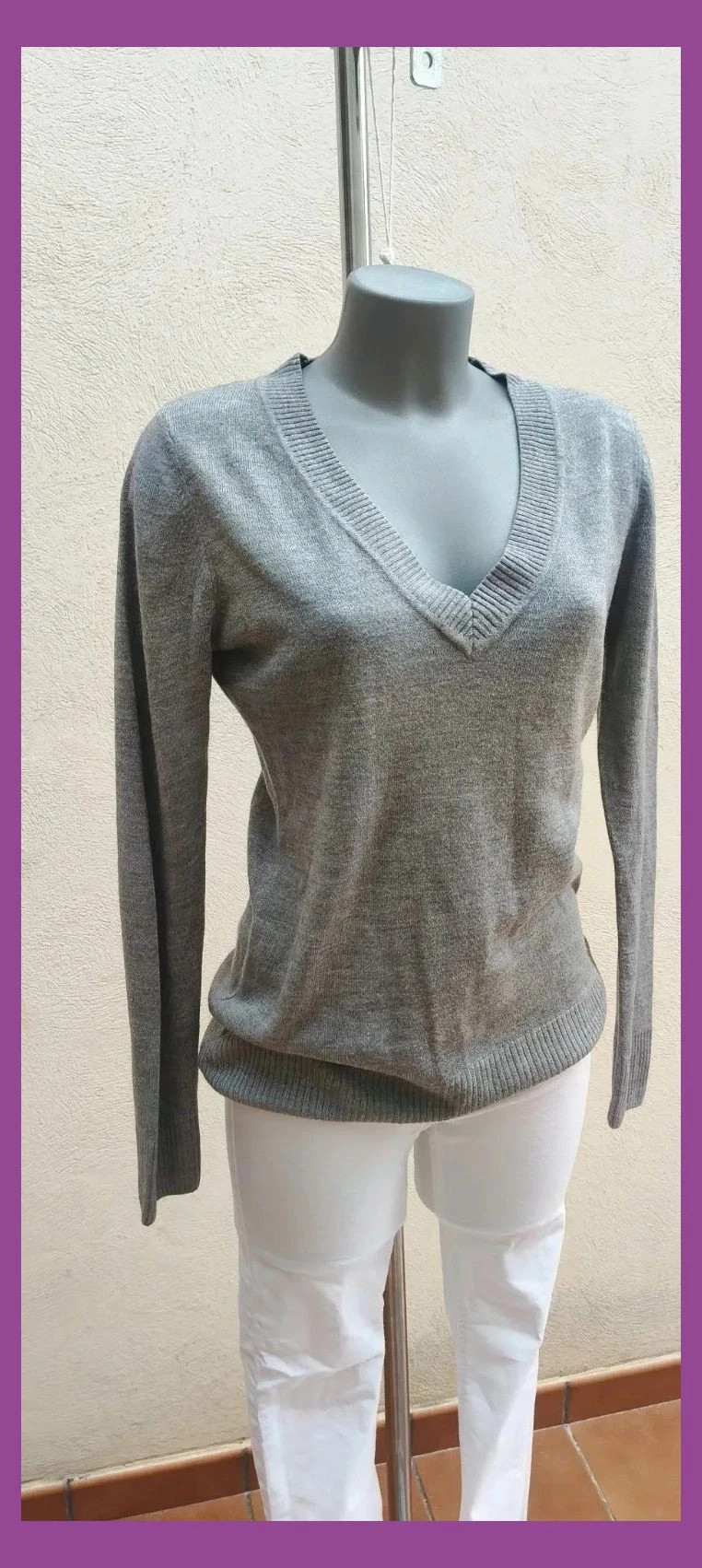 Jersey de punto fino gris H&M - Talla M 😍 – H&M – taille M / 38 / 10 2