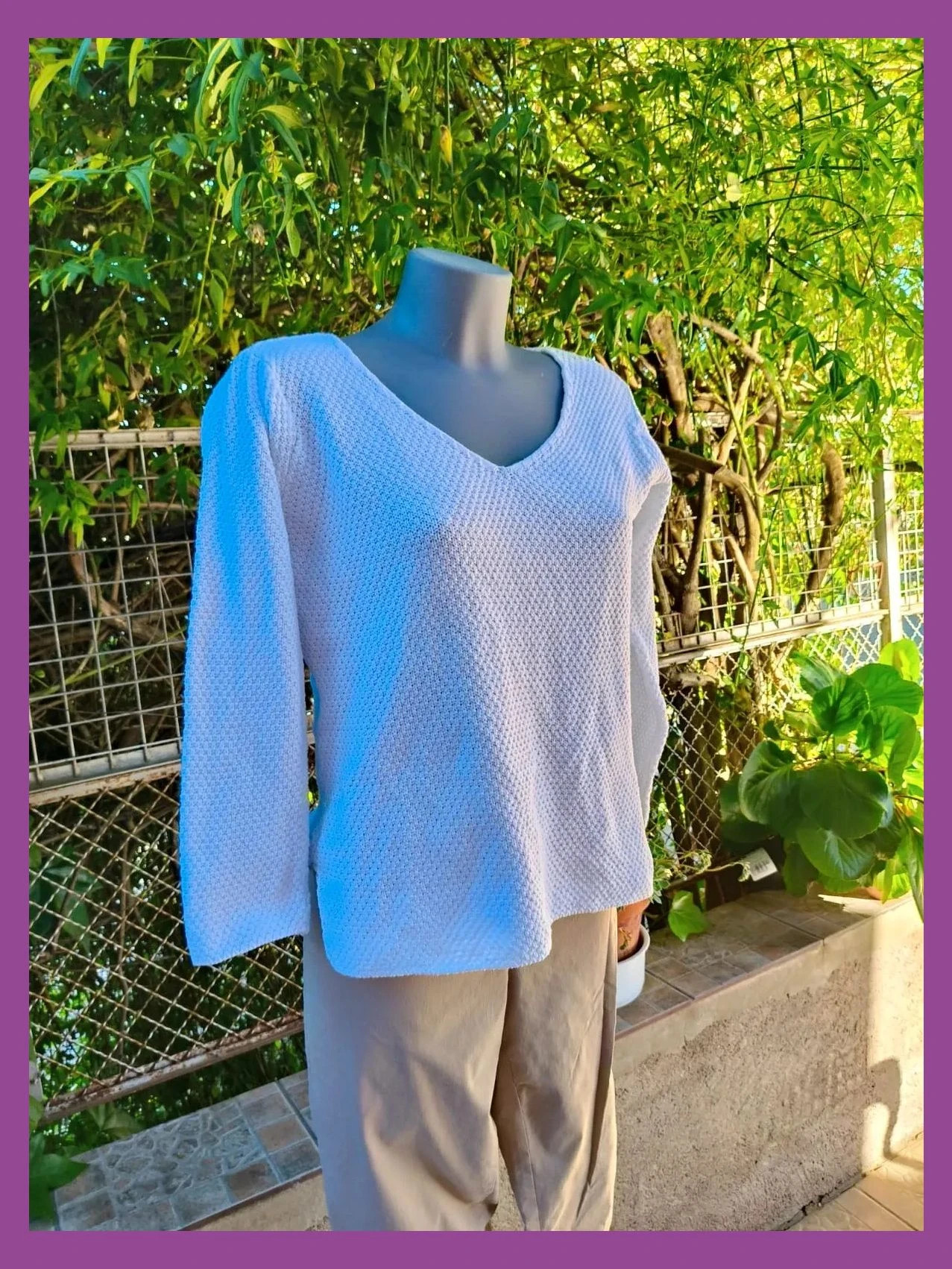 Jersey de punto calado - Blanc du Nil (Talla S / 36) 🌈 – Blanc du Nil – taille S / 36 / 8 4