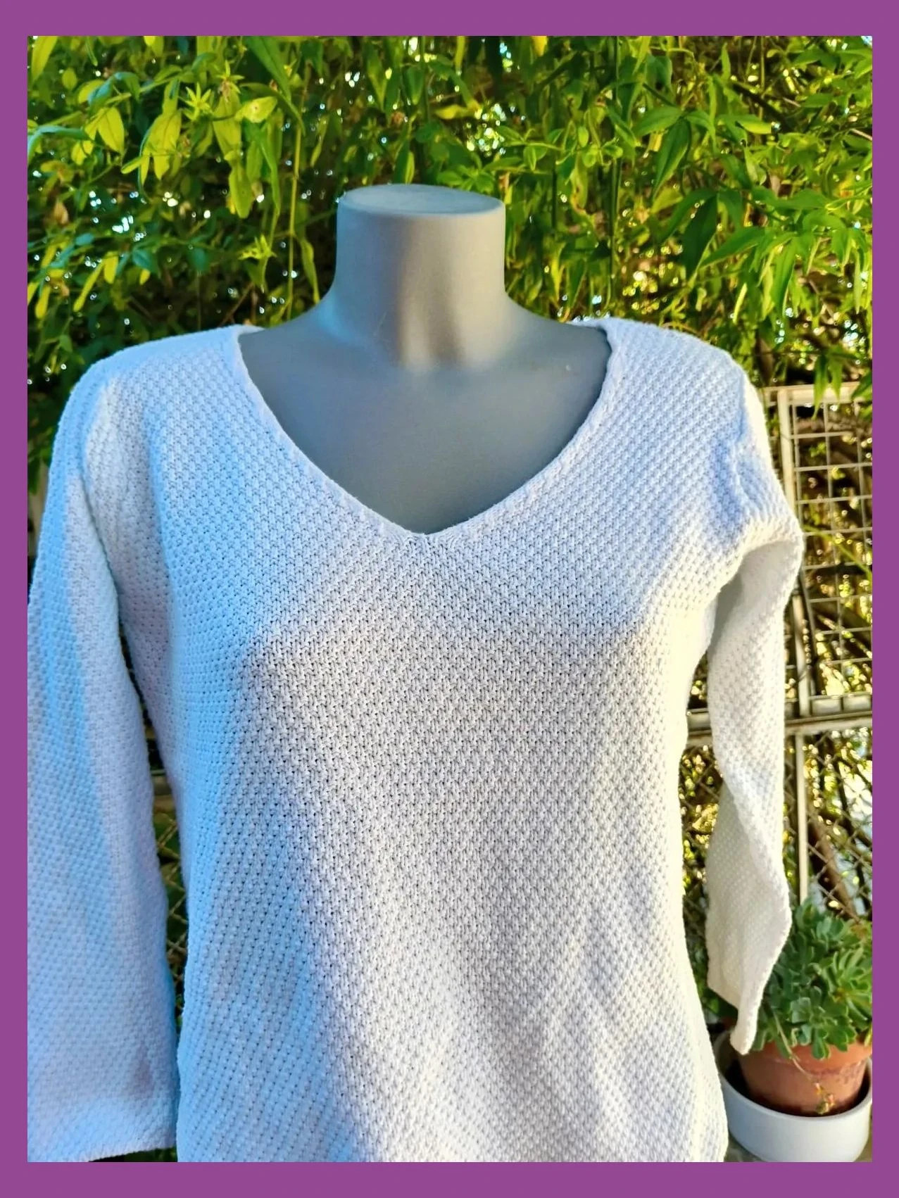 Jersey de punto calado - Blanc du Nil (Talla S / 36) 🌈 – Blanc du Nil – taille S / 36 / 8 2