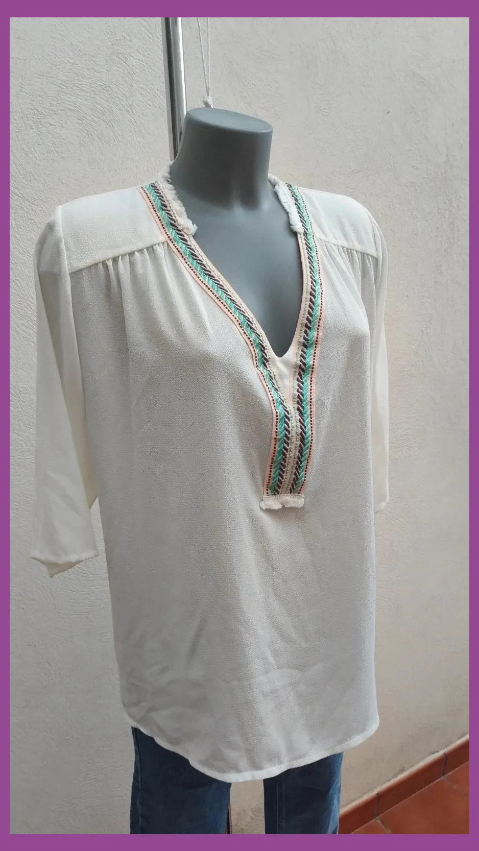 Blusa Blanca Estilo Boho - Waipaï Collection 🌈 – WAIPAI – taille XL / 42 / 14 2