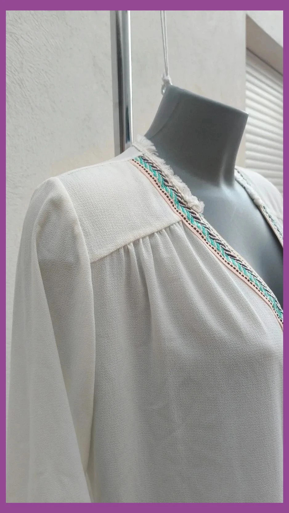 Blusa Blanca Estilo Boho - Waipaï Collection 🌈 – WAIPAI – taille XL / 42 / 14 4