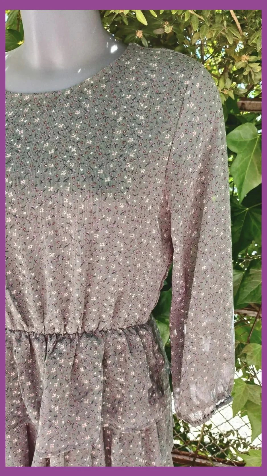Vestido Mini de Flores verde 🌿 – ONLY – taille M / 38 / 10 4