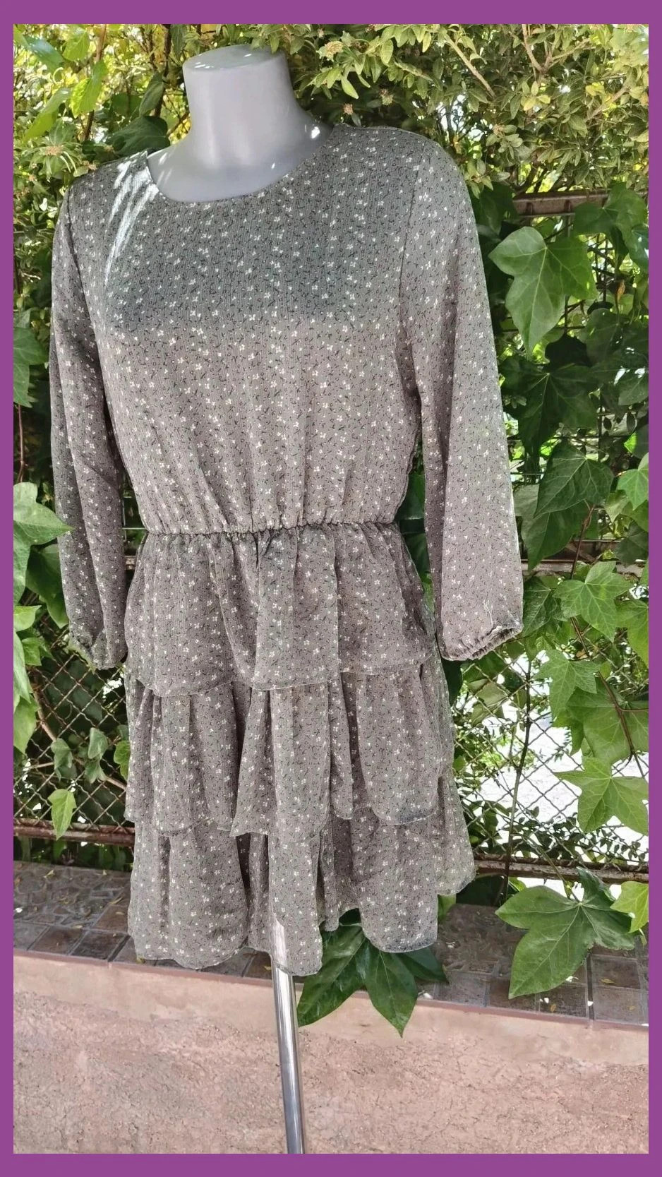 Vestido Mini de Flores verde 🌿 – ONLY – taille M / 38 / 10 3