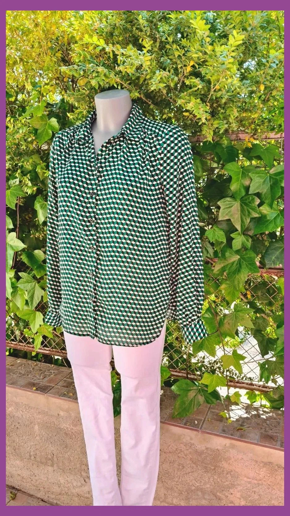 Blusa H&M Estampado Geométrico 3D 🌈 – H&M – taille S / 36 / 8 3