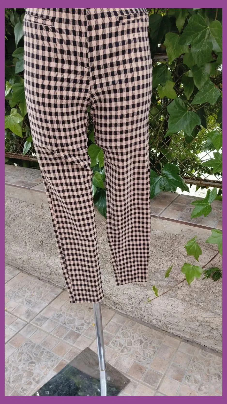 Pantalón de Cuadros Vichy (Camel/Negro) - Primark Cares 🌈 – Primark – taille L / 40 / 12 5
