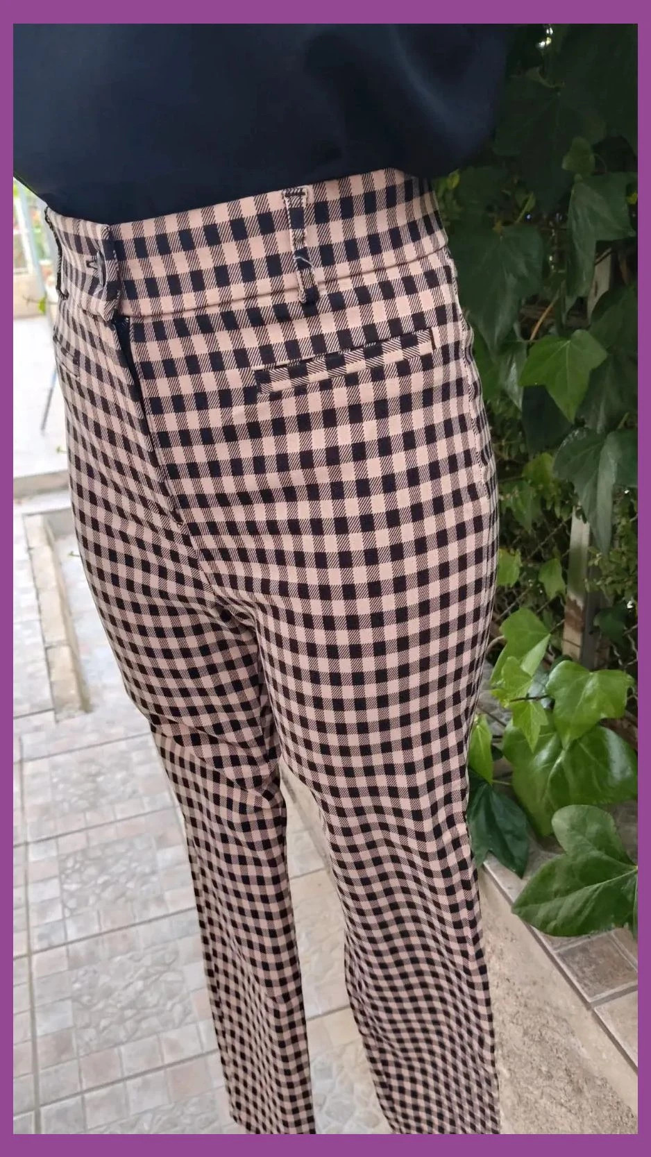 Pantalón de Cuadros Vichy (Camel/Negro) - Primark Cares 🌈 – Primark – taille L / 40 / 12 4