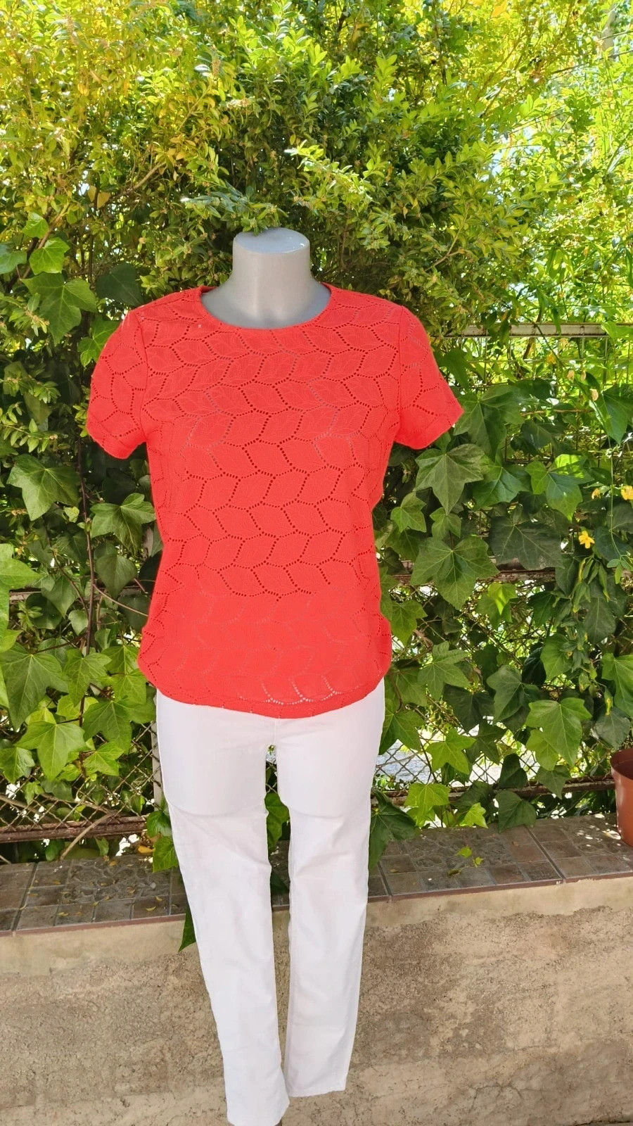 Blusa Calada Roja - Jacqueline de Yong (Talla M) 🌈