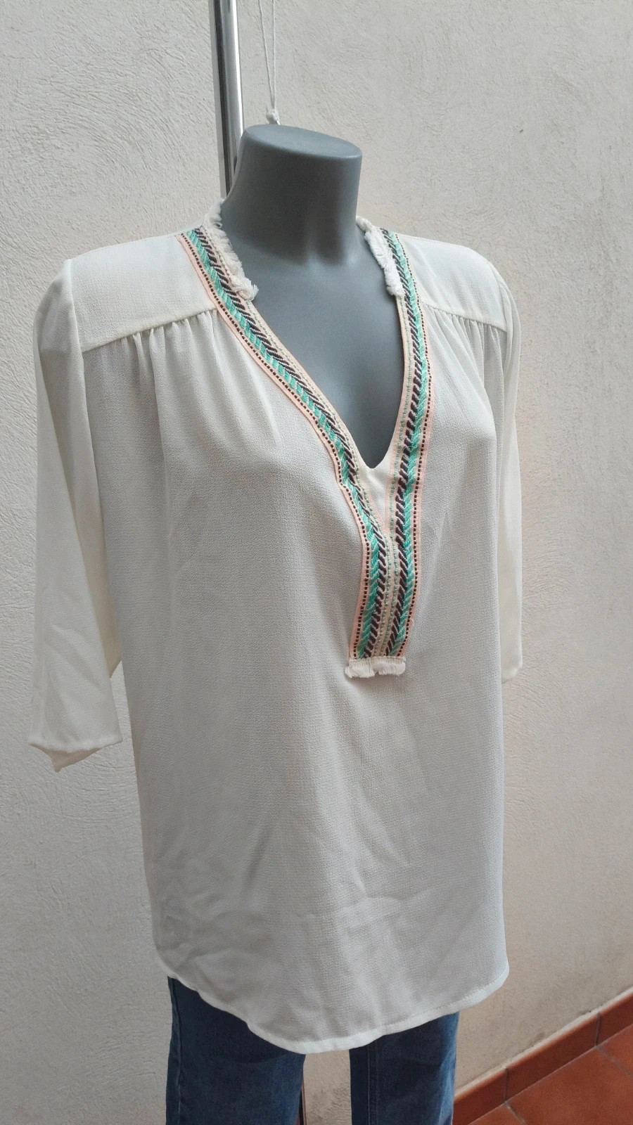 Blusa Blanca Estilo Boho - Waipaï Collection 🌈 – WAIPAI – taille XL / 42 / 14 2