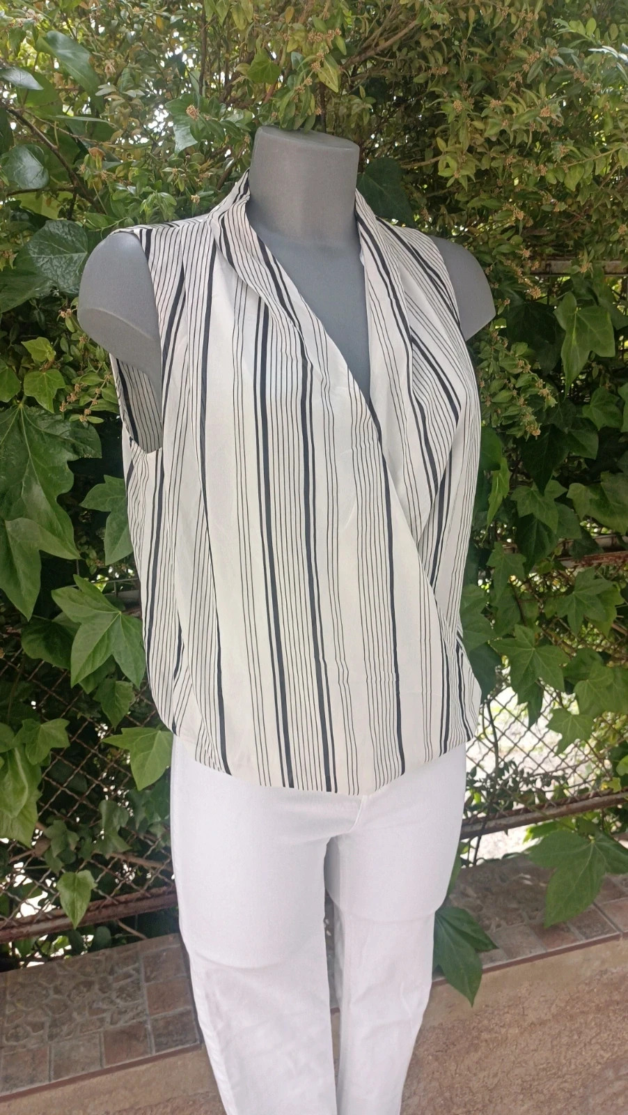 Blusa Cruzada de Rayas Verticales - H&M - Talla 38 🌈 – H&M – taille M / 38 / 10 2