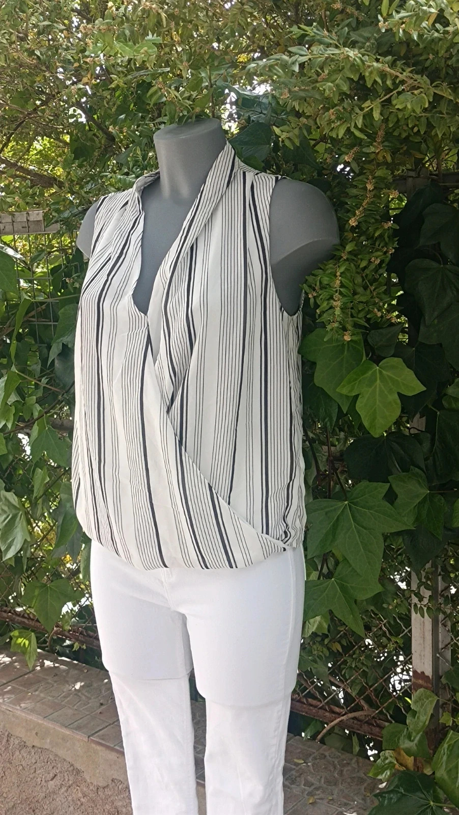 Blusa Cruzada de Rayas Verticales - H&M - Talla 38 🌈 – H&M – taille M / 38 / 10 3