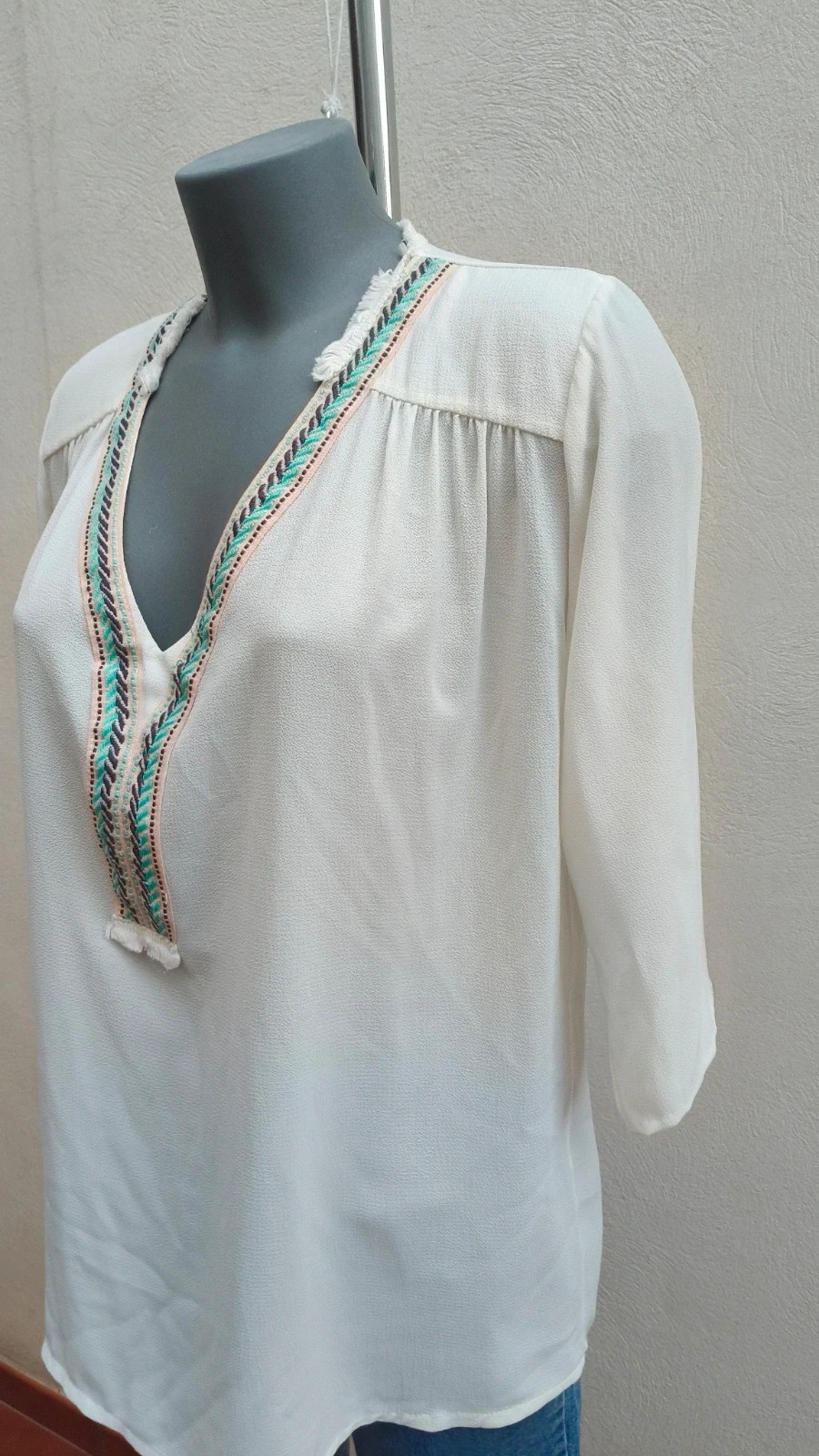 Blusa Blanca Estilo Boho - Waipaï Collection 🌈 – WAIPAI – taille XL / 42 / 14 3