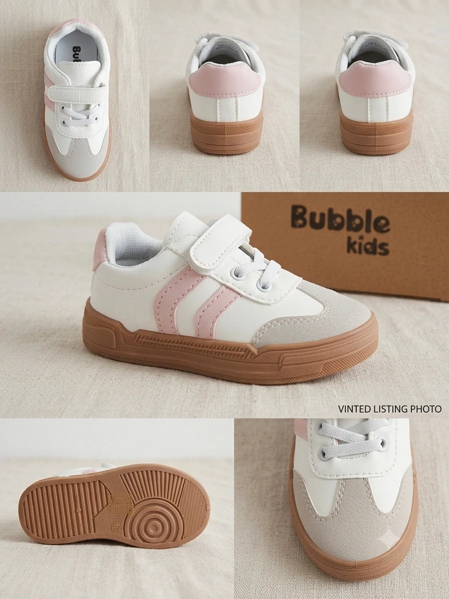 Deportivas niña Bubble kids blanco y rosa talla 28