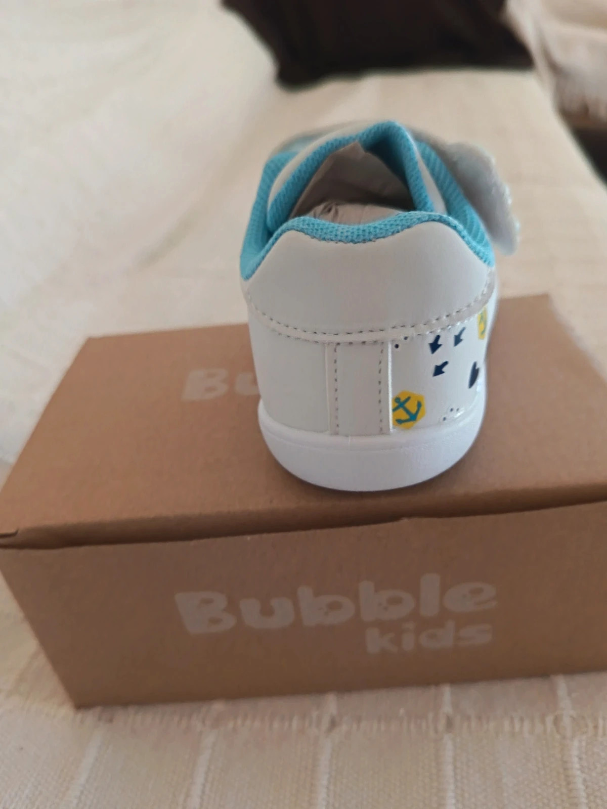 Zapatillas BeBé Bubble Kids Blancas y Azules - Dinosaurio / Marinero Talla 22) – Bubble Kids – taille 22 2