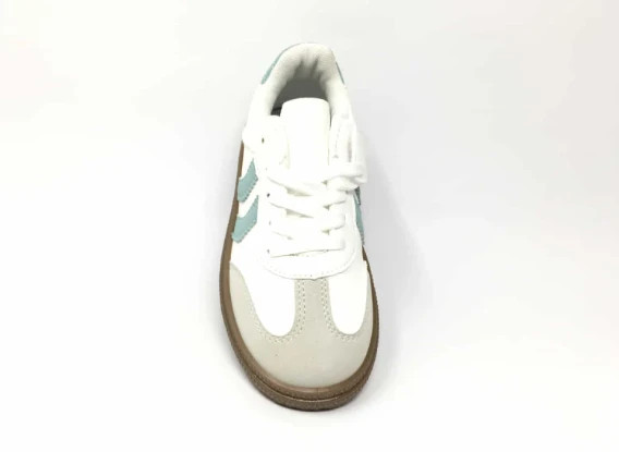 Zapatillas deportivas blancas y verde agua con suela de goma Talla 31 – Bubble Kids – taille 31 2