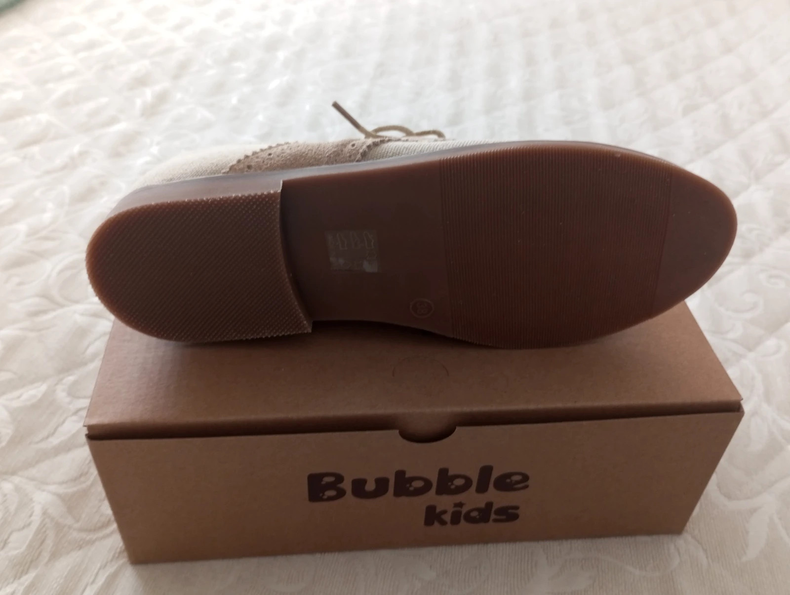 Zapatos ceremonia niño Bubble Kids beige lino Blucher elegante talla 36 – Bubble Kids – taille 36 5