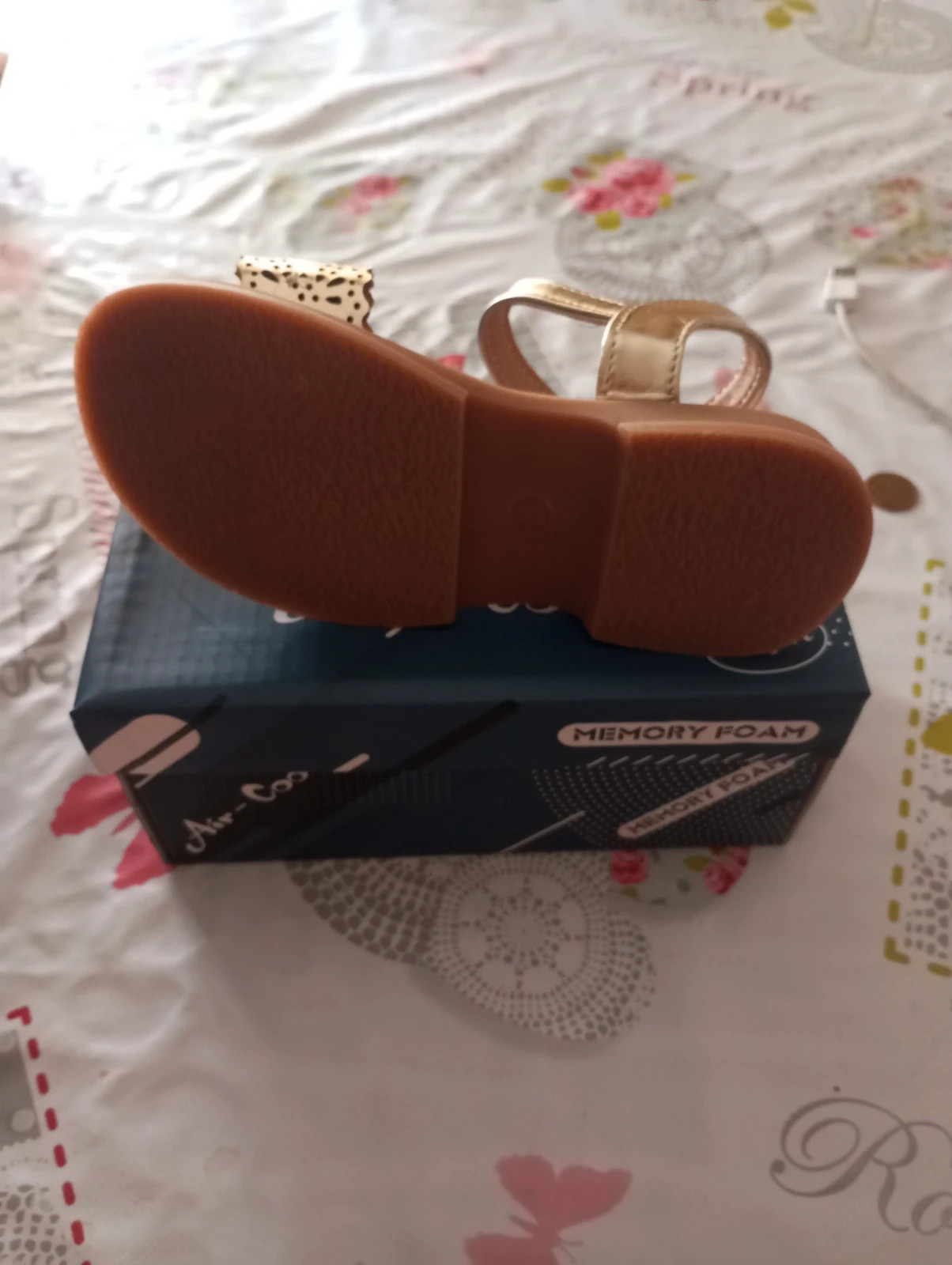 Sandalias niña doradas Memory Foam cómodas Talla 27 – DMR – taille 27 4