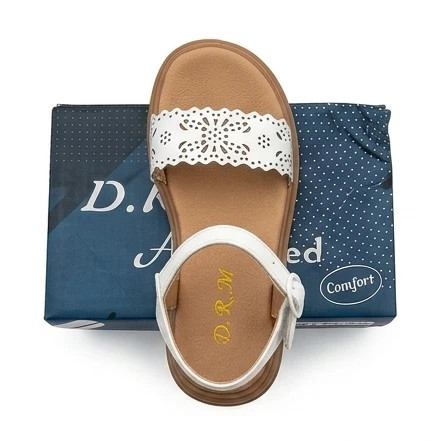 Sandalias Blancas Caladas D.R.M - Súper Cómodas (Memory Foam) TALLA 26 – DRM – taille 26 5